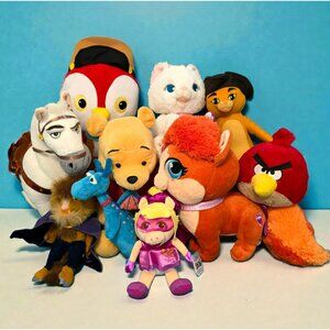 Disney Plush Dragon Callie Pooh Maximus Beast Angry Birds Ms Piggy Reseller Lot